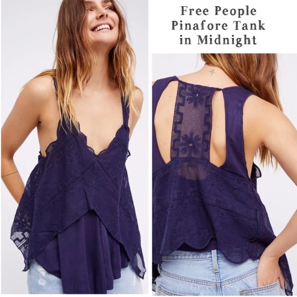 Free People Tops - Free People Pinafore Tank in Midnight